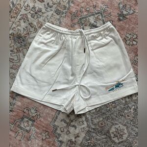 NWOT BUDRO Marina Member White Unisex Shorts
